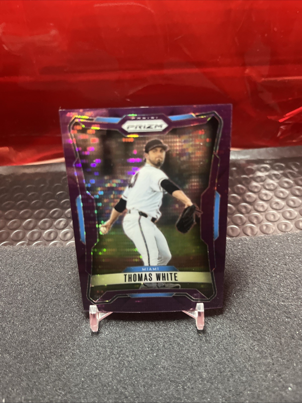 THOMAS WHITE 2026 PANINI PRIZM PURPLE Refractor  /135 #122 MIAMI MARLINS