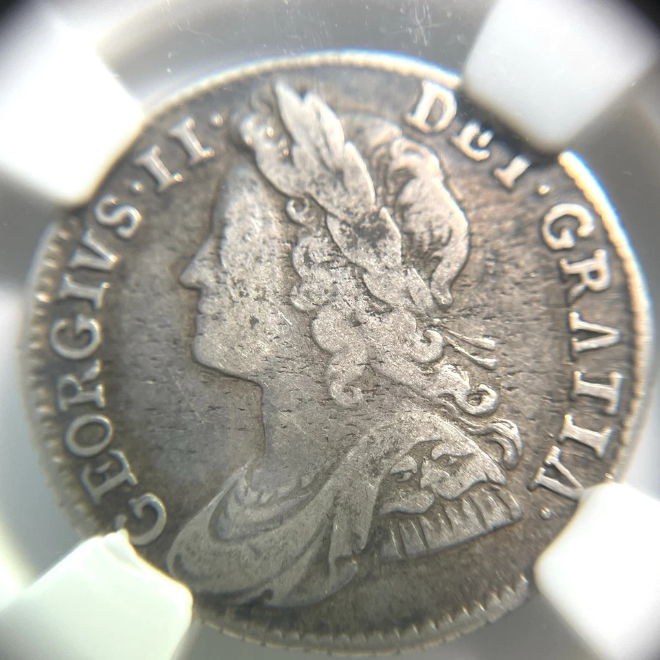 1741 George II Sixpence Roses 6P NGC VF25 Details Silver Great Britain England - Image 4 of 4