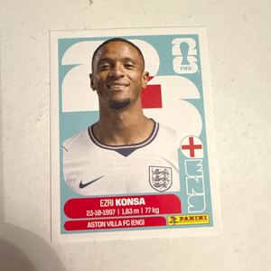 Panini FIFA World Cup 2026 Ezri Konsa ENG 5 England Player Portrait Sticker