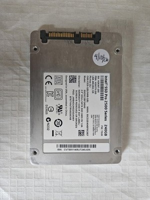 Intel PRO 2500 series 240/256 GB Internal SATA SSD fully tested 100% health