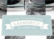 Benissimo Soft Woven Rugs, 24"x56" Laundry Room Rug, Funny Non Slip Rubber La...