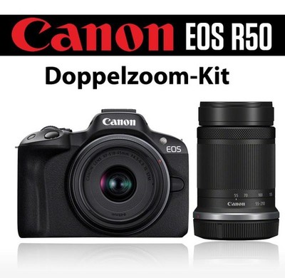 Canon EOS R50 Doppelzoomkit mit 2 Objektiven