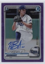 2020 Bowman Draft Chrome Picks Purple Refractor /250 Hunter Barnhart Auto 03j5