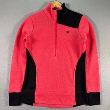 Pearl Izumi Half Zip Jacket Womens Large Pink Cycling Knit Comfort Activewear