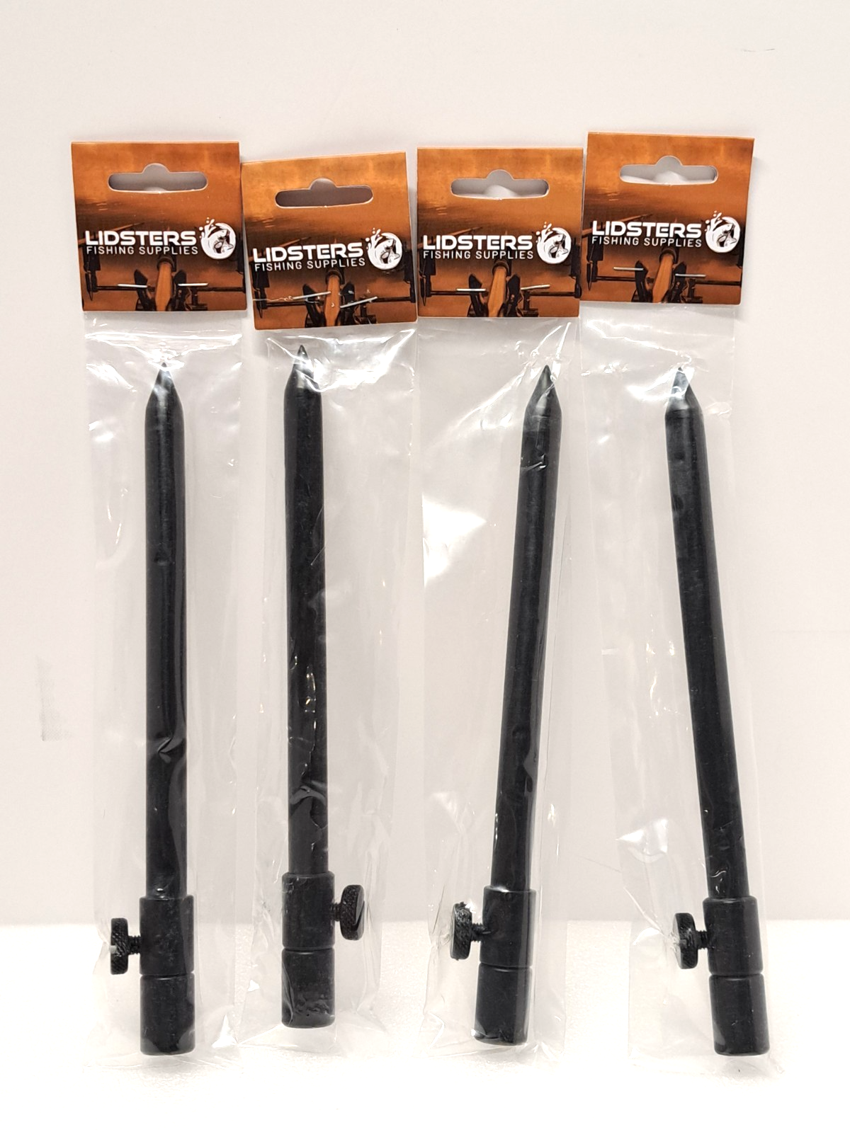 4x 20–30cm Black Aluminium Carp Fishing Banksticks Rod Holders