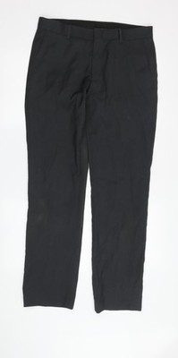 Schwarze Anzughose Herren UK Größe 32 Topman normale Passform