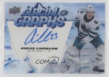 2023 Upper Deck Ice 2022-23 Update Glacial Graphs Oskar Lindblom #GG-OL Auto b0v