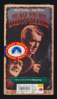 The Man Who Shot Liberty Valance 1962 John Wayne James Stewart Lee Marvin VHS