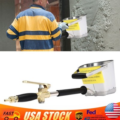 Cement Mortar Concrete Air Stucco Sprayer Hopper 4 Jet Paint Wall Plastering Gun