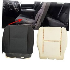 LH Driver Side Bottom Cloth Seat Cover Black and Foam Cushion Pad