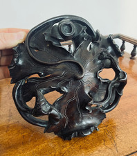 A WONDERFUL ANTIQUE CHINESE CARVED HARDWOOD CENSER STAND