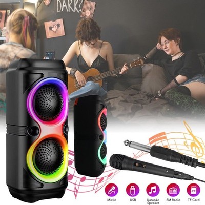 200W Tragbarer Wireless Bluetooth Lautsprecher Subwoofer RGB Musicbox Stereo DHL