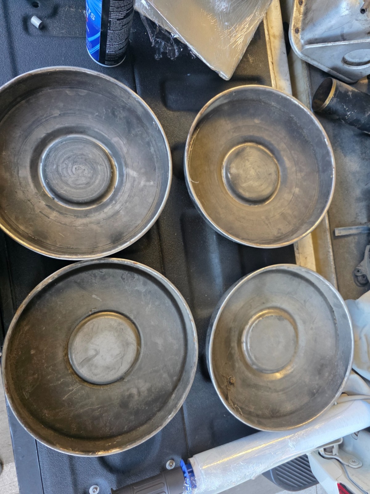 4 Original 1970-1980 Rolls-Royce RR Dog Dish Hub Cap Hubcap