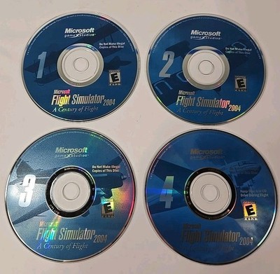Microsoft Flight Simulator 2004 A Century of Flight PC CD-ROM - 4 CD Discs