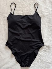Victoria's Secret Bathing Suit Swim One Piece Black Padded Thin Straps Small S