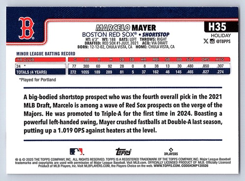 2025 Topps Holiday Base  # H 1 - H 200  - PICK YOUR CARDS - 第 66/318 張圖片