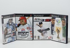 Sony PS2 Sports Game Lot Of 4 Madden 08 MVP Baseball 2004 MLB 2k7 FIFA World Cu
