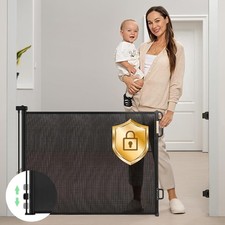 Momcozy Retractable Mesh Safety Baby Gate 33" Tall x 55" Wide New/Open Box