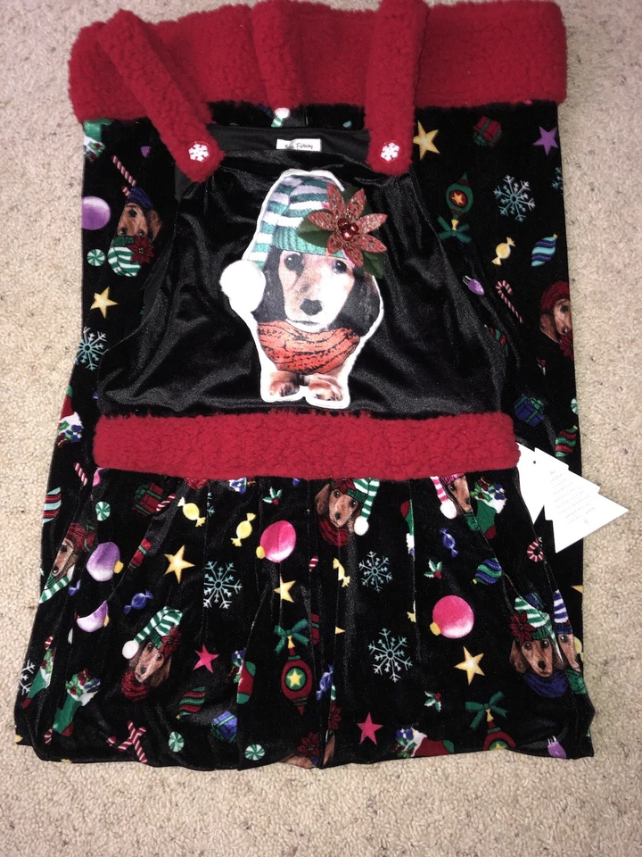 Mono Junior "Nacido Famoso" Perro Feo Navidad Talla M Precio de venta sugerido por el fabricante $48 NUEVO Foto 3 de 4