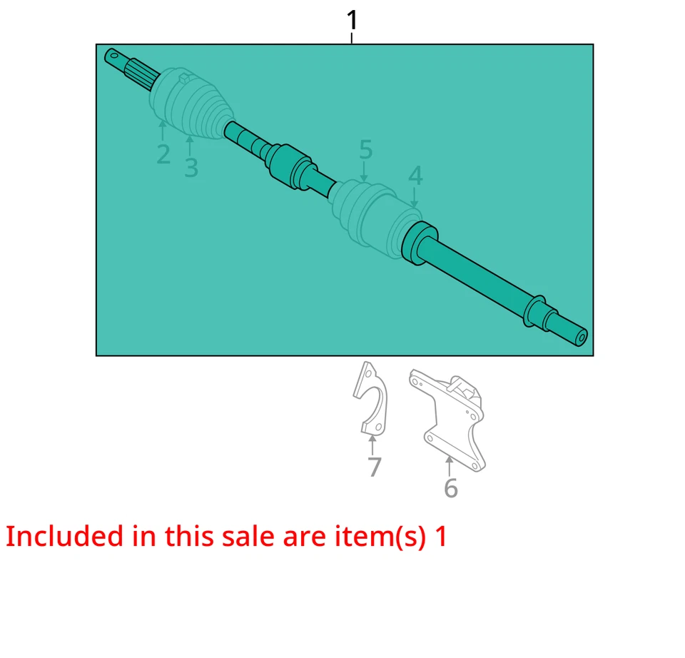 Se adapta a Nissan Rogue 2014-2020 no deportivo 2,5 L tracción delantera izquierda eje del conductor Foto 4 de 4