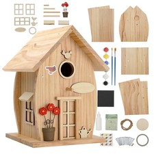 Wooden DIY Bird House Kit for Adults to Build, Outdoor Woodworking Crafts Fre...