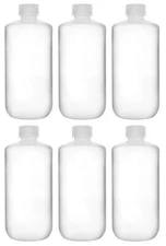 Reagent Bottles 6 Pack 500ml Narrow Mouth Polypropylene Lab Use