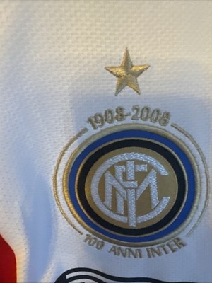 Inter Milan Ibrahimovic 2007-08 Away Size M 100 Yrs Football Shirt