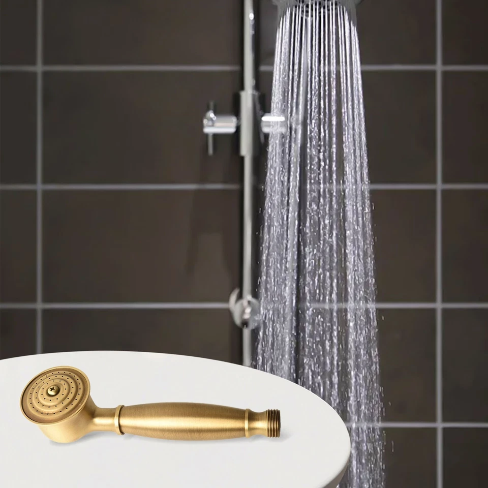 Vintage Handbrausekopf mit abnehmbarer Blende und Hochdruckbrause - Bild 2 von 4