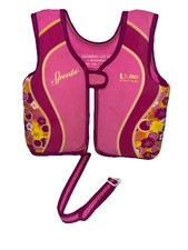 SPEEDO Life Jacket Swim Vest PFD 33-45 lbs 22  chest Pink Purple Floral zippered