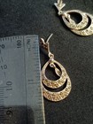 Vintage Sterling Silver Drop Marcasite Earrings Teardrop Deco Antique Sparkly  — photo 5