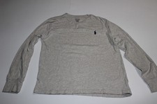 Polo By Ralph Lauren T Shirt Boys Medium M 10-12 Long Sleeve GRAY