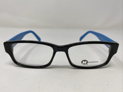 Modern Optical CHILL BLACK/BLUE 51-17-140 Plastic Full Rim Eyeglasses Frame MH94