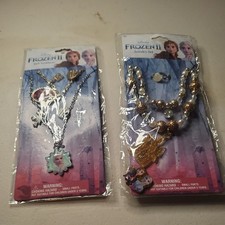 Two Disney Frozen II Anna And Elsa Play Jewelry Necklace Bracelet Ring Sets