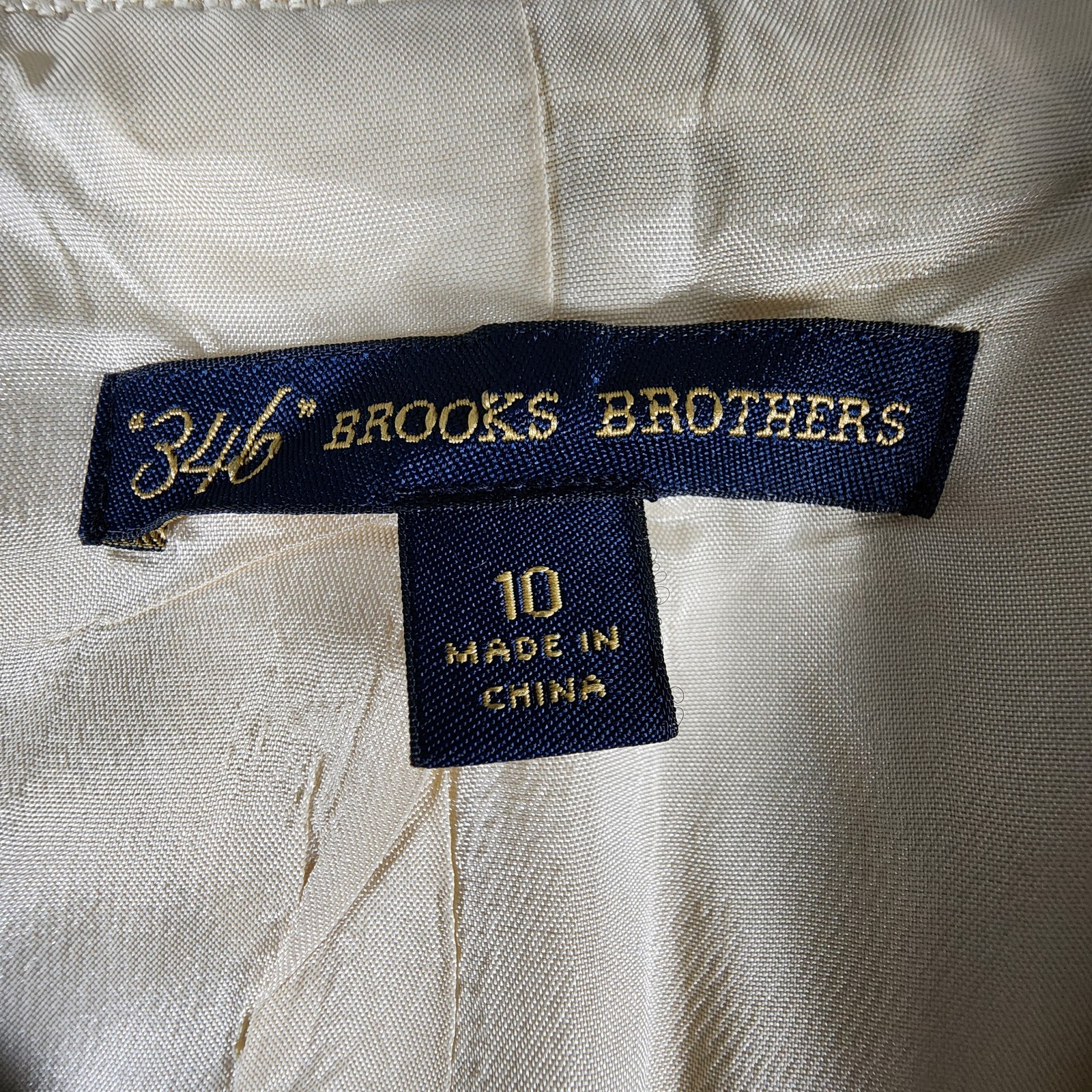 Brooks Brothers 346 Jacket Blazer Women's 10 Beige Linen Rayon Peak Lapel thumbnail 7