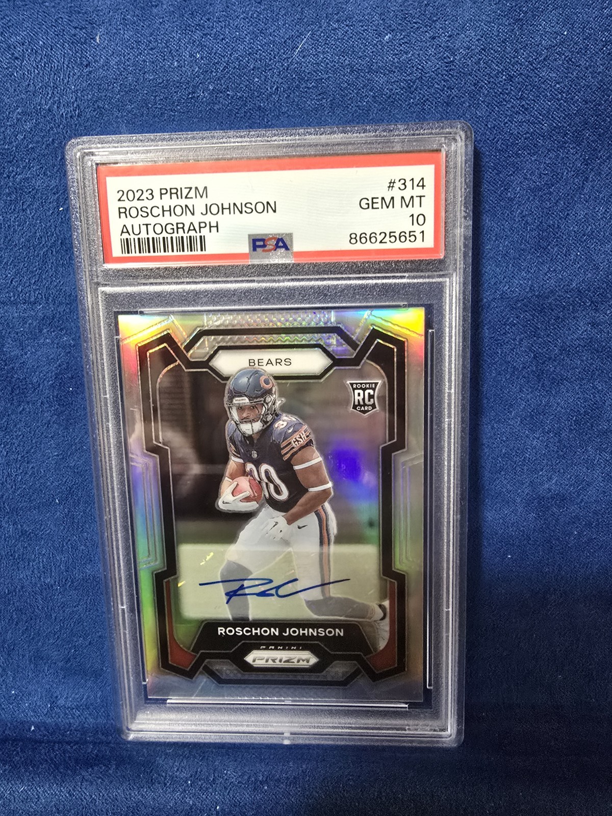 2023 Panini Prizm - Roschon Johnson #314 Silver Prizm Autograph PSA 10
