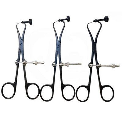 Plate Holding And Drill Guide Forceps Orthopedic Instruments Black Set of 3 Pcs