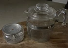 Pyrex Vintage Flameware 7756-B Glass Percolator Coffee Pot 6-Cup No Stem. USA