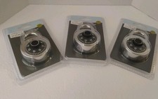 Complete Home Heavy Duty 3-Digit Combination Padlock -Keyless Lock - Lot of 3