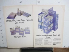 magazine ad 1970 DOW Corning eye glasses care center display cleaning supplies