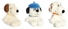 Aurora 3 Pc Snoopy Floppy Legs Brothers Plush Bundle, 8" Andy Olaf, 9" Marbles