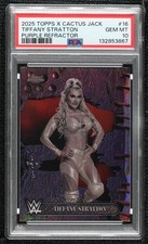 2025 Chrome WWE x Cactus Jack Purple Refractor /250 Tiffany Stratton PSA 10 dq2