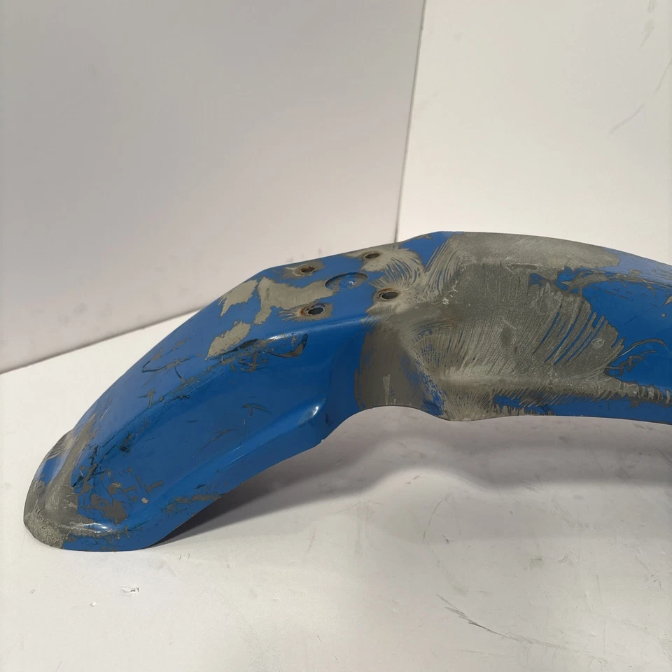 1981 Suzuki TS250 Front Fender OEM Enduro blue plastic guard TS 250 53111-29900 - Image 3 of 4