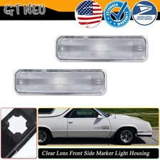Side Marker Set For 82-87 El Camino Caballero New Body Clear Lens Front 2pcs Side Marker Set For 82-87 El Camino Caballero New Body Clear Lens Front 2pcs