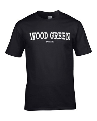 Wood Green UK CITY HERREN HEIMATSTADT T-SHIRT LUSTIG GEBURTSTAGSGESCHENK