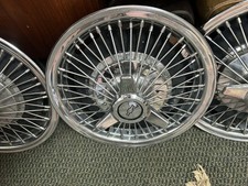 1964-67 Original Chevrolet 14 Wire Spoke Spinner Hubcaps Wheel Covers Oem