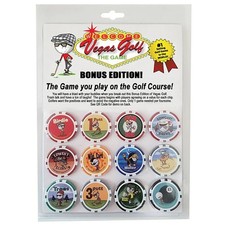 NEW Vegas Golf 12 Chip Bonus Edition Course Gambling Game w/ Free Bag