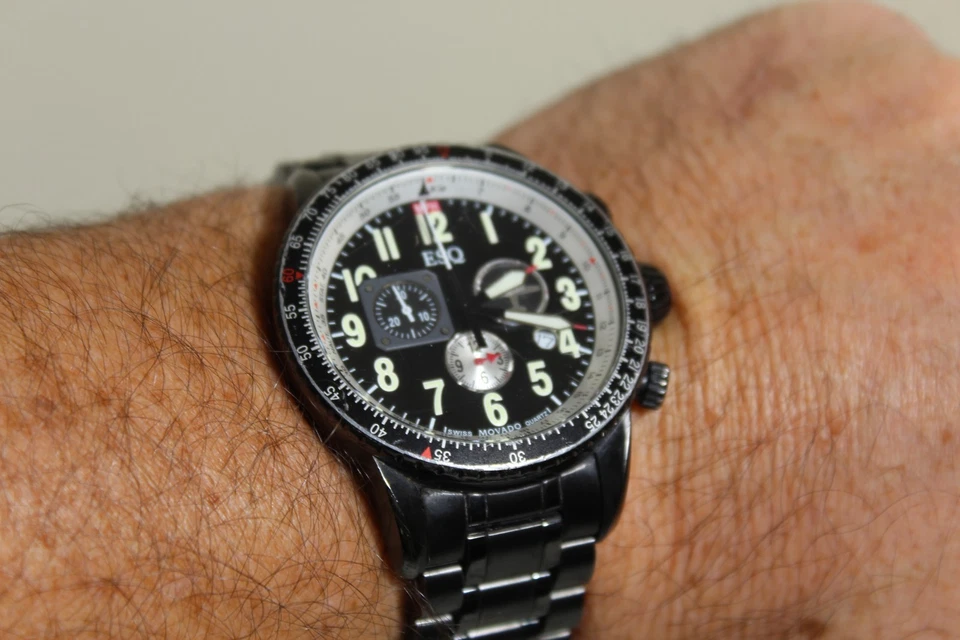 ESQ By Movado ES 021145483 Black Stainless Steel Swiss Quartz Movement Watch - Image 3 of 4