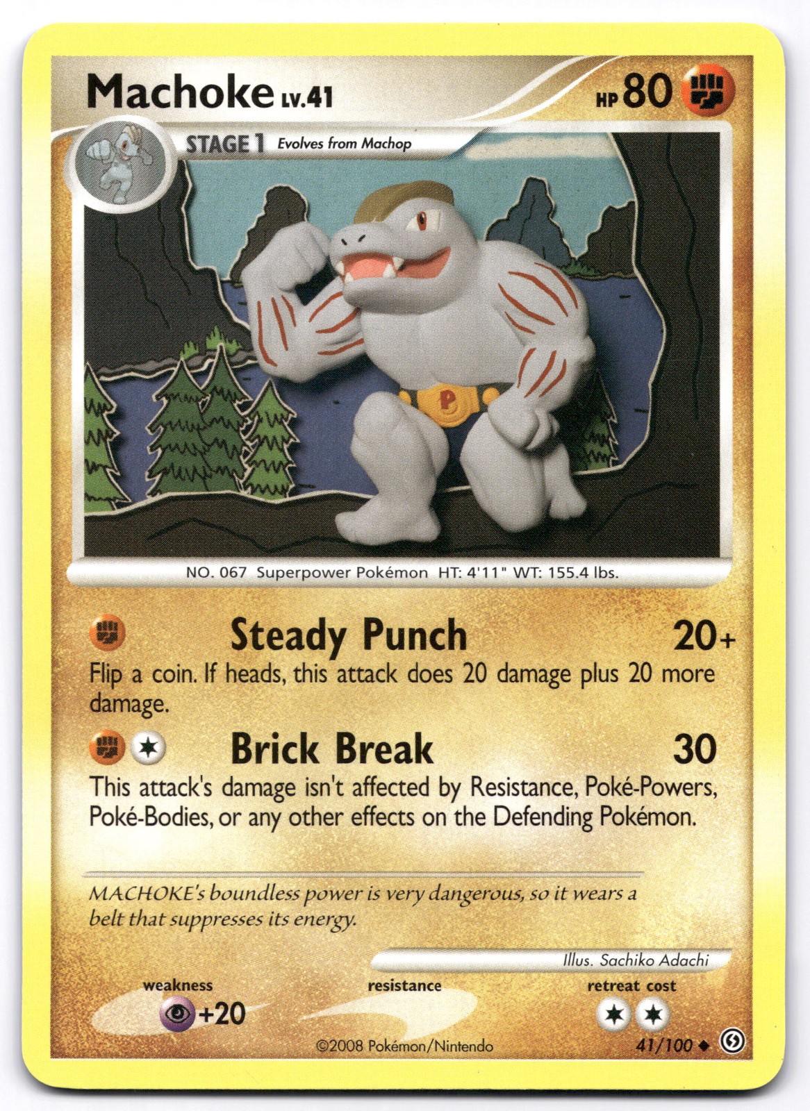 Machoke 41/100 Stormfront Pokemon Card Vintage | LP