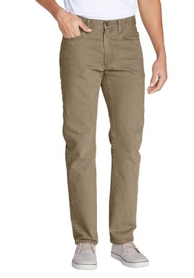 Eddie Bauer Herren Hose 13407892 Slim Jeans Freizeithose, Khaki Grün,  W34/L34