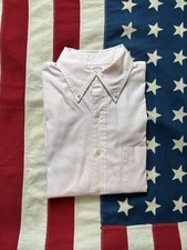 Brooks Brothers Oxford Cotton Button Down Shirt Pink 15.5-35 Slim Fit Made USA